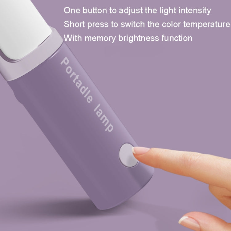 GIVELONG Handheld Mini Magnetic Lamp LED Intelligent Infinity Button Type Desk Lamp(Gray)