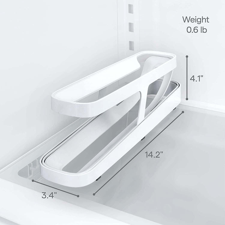 Automatic Eggs Storage Box Refrigerator Egg Dispenser Plastic Rolling Eggs Holder  Container(White)