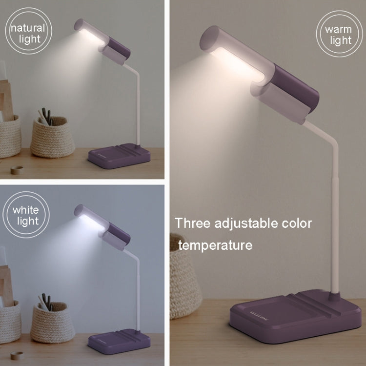 GIVELONG USB Charging Desktop Light Magnetic Base Removable Simple Eye Protection Portable Lamp(Purple)