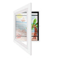 Wood Children Art Frames Magnetic Front Open Frametory for Poster Photo Drawing Paintings Pictures(White)