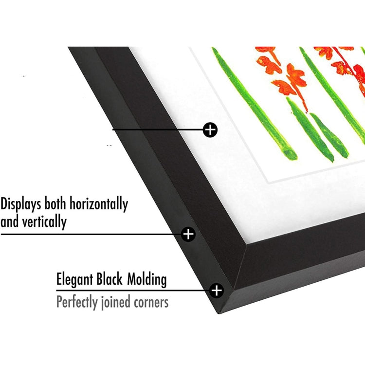 Plastic Children Art Frames Magnetic Front Open Frametory for Poster Photo Drawing Paintings Pictures(Black)