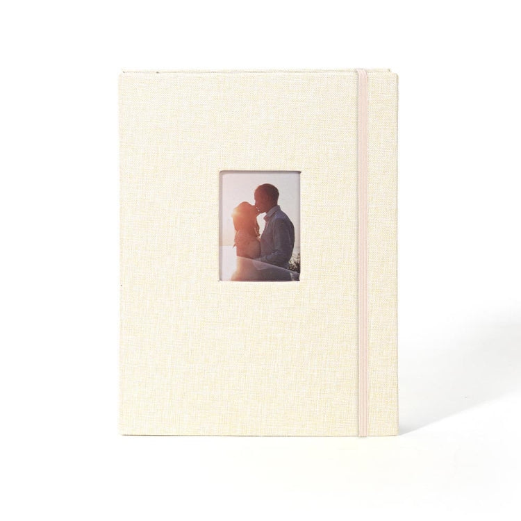 3-inch 208 Pockets Cotton Linen Photo Album Photocard Holder(Khaki)