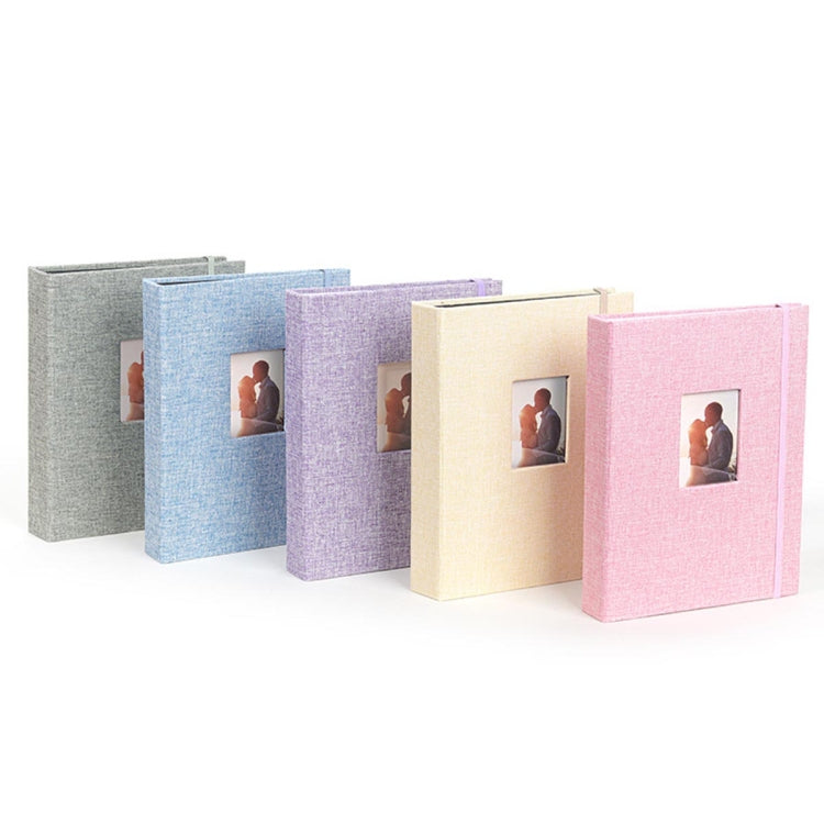 3-inch 208 Pockets Cotton Linen Photo Album Photocard Holder(Grey)