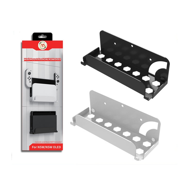 For Switch OLED Game Console JYS Wall Hanging Holder Bracket(Black)