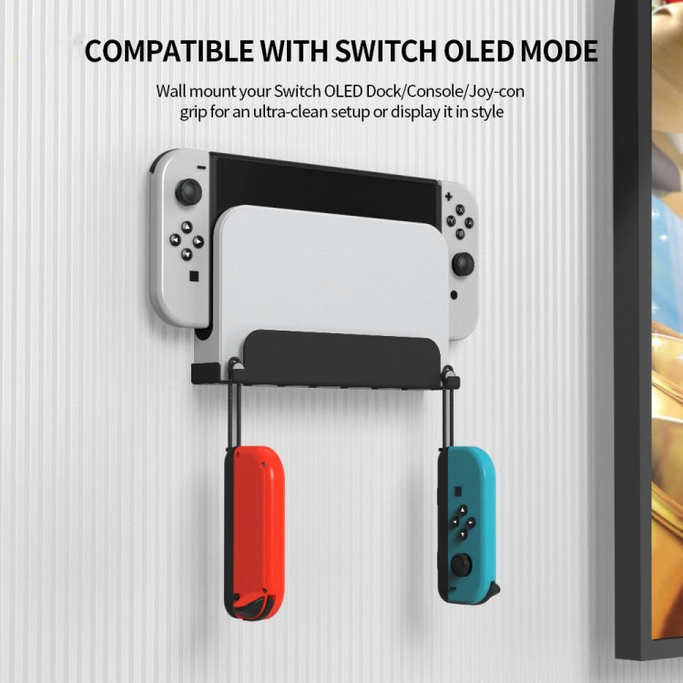 For Switch OLED Game Console JYS Wall Hanging Holder Bracket(White)
