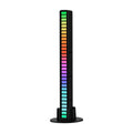 RGB Sound-controlled Rhythmic Response Lights Music Ambient LED Pick-up Lights Plug-in(32 Lights Black)