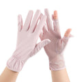1pair Summer Sunscreen Breathable Thin Anti-ultraviolet Finger Fishing Ice Silk Gloves Free Size(Cosmetic)