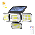TG-TY10804 Solar 4 Head Double Sensor Light LED Rotating Wall Light With Remote Control(296 LED)