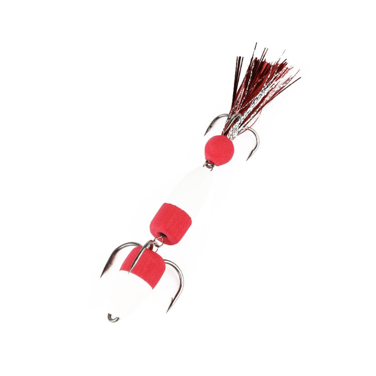 W.P.E PMG-M Foam Hook Soft Worm Bait Three Anchor Hook Fake Lures, Size: M(34)