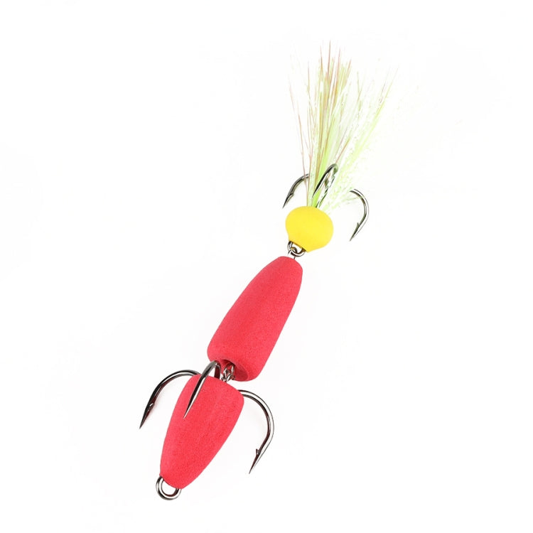 W.P.E PMG-M Foam Hook Soft Worm Bait Three Anchor Hook Fake Lures, Size: M(50)