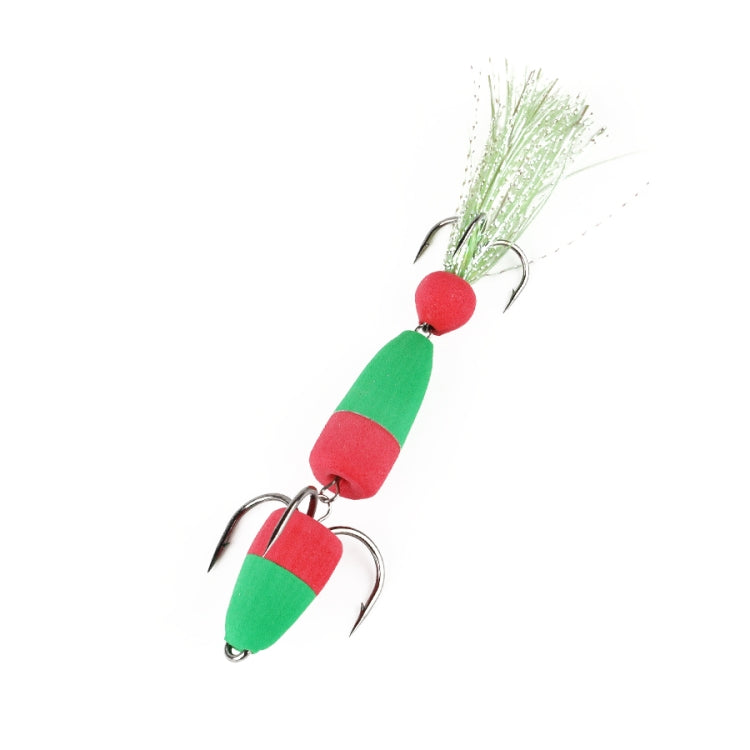 W.P.E PMG-M Foam Hook Soft Worm Bait Three Anchor Hook Fake Lures, Size: M(27)