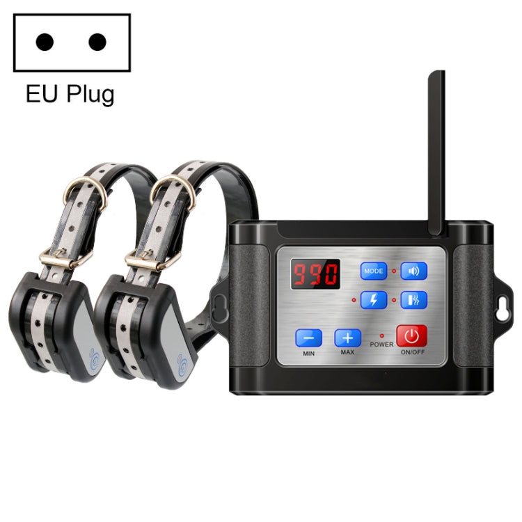 Outdoor Wireless Electronic Pet Fence Night Reflective Collar, Specification: One for Two(EU Plug)