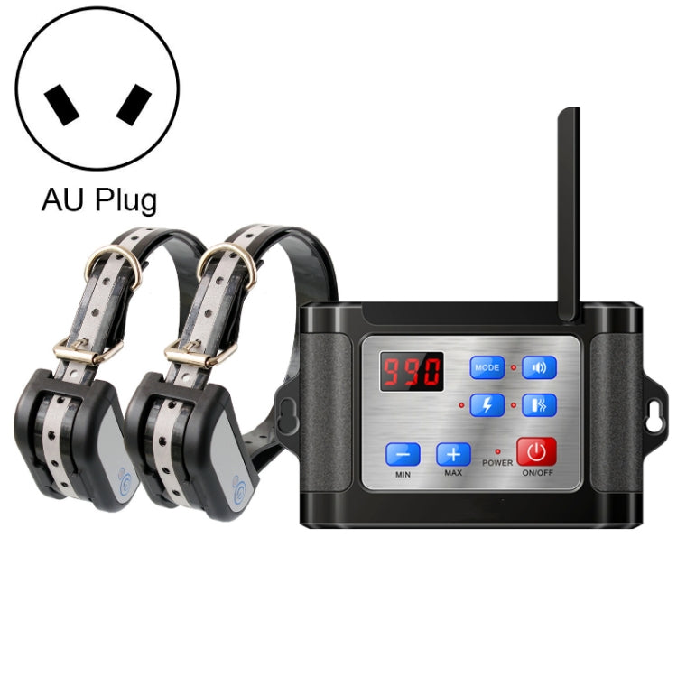 Outdoor Wireless Electronic Pet Fence Night Reflective Collar, Specification: One for Two(AU Plug)