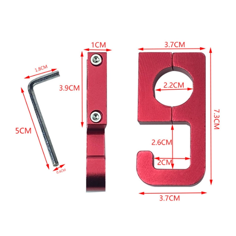 2pcs Motorcycle Type 69 Aluminum Alloy Multifunctional Helmet Hook(Silver)