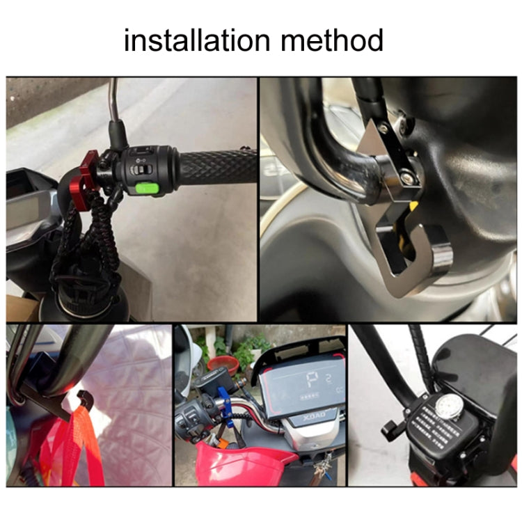 2pcs Motorcycle Type 69 Aluminum Alloy Multifunctional Helmet Hook(Silver)