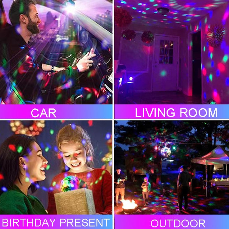 MS-201 USB Magic Ball Star Projection Light Vehicle Car Atmosphere Light Support APP Control(Round)