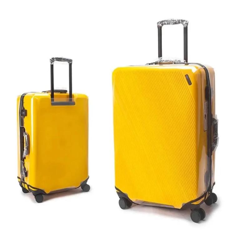 24 Inch Rimless Transparent Waterproof PVC Trolley Suitcase Cover Dustproof Protective Cover