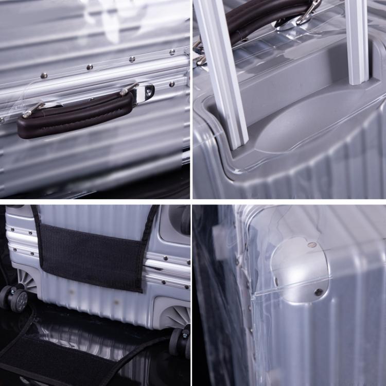 30 Inch Rimless Transparent Waterproof PVC Trolley Suitcase Cover Dustproof Protective Cover