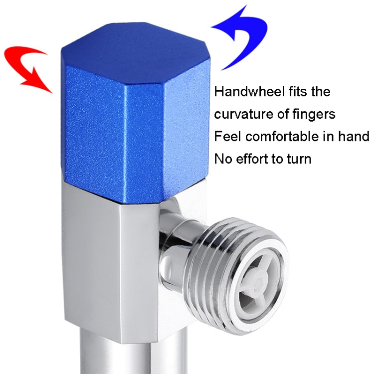 Eight Sides With Check Valve Pure Copper Angle Valve High Flow Water Inlet Valve(Red Wheel)