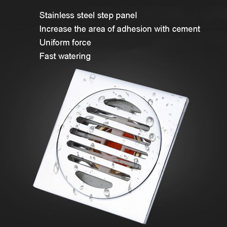 VP403 Thickened Electroplating Stainless Steel Floor Drain(Chrome Plated With Copper Self-sealing Core)