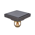 Bathroom Large Displacement Anti-odor Floor Drain, Style: K8016 Gray+Magnetic Suspension