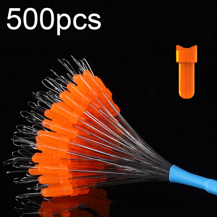 5sets/500pcs Space Bean Positioning Rod Slightly Bean Fishing Gear Supplies, Size: S(Orange T-shaped)