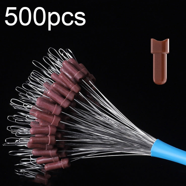 5sets/500pcs Space Bean Positioning Rod Slightly Bean Fishing Gear Supplies, Size: S(Brown T-shaped)