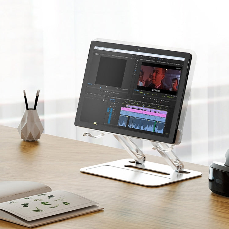 Aluminum Alloy + Acrylic Reading Rack Desktop Liftable Tablet PC Holder,Sepc: B Type