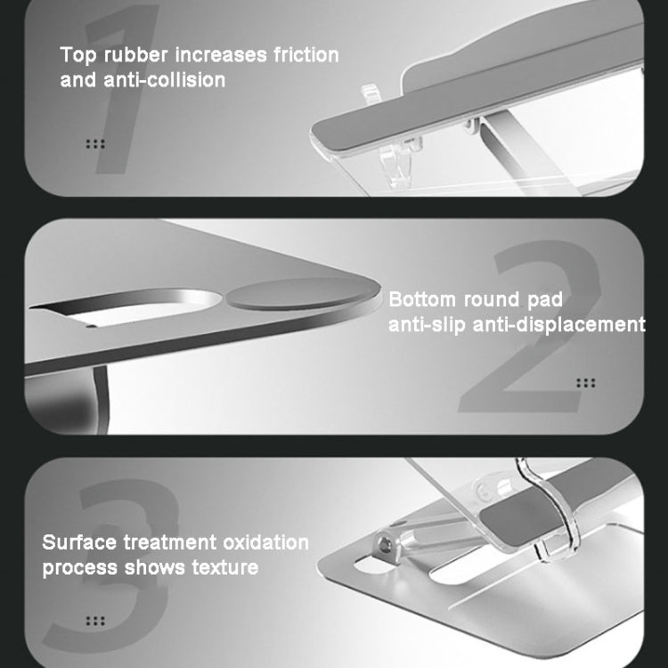 Aluminum Alloy + Acrylic Reading Rack Desktop Liftable Tablet PC Holder,Sepc: C Type