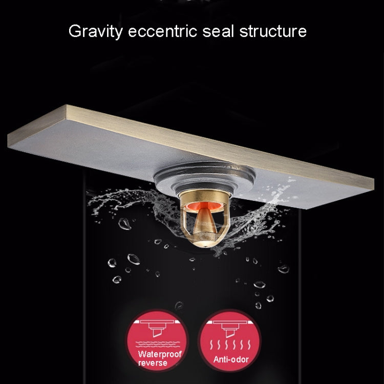 8x30cm Extended Full Copper Strip Floor Drain, Style: K8034 Chrome Plated+5.5 Deep Water Seal