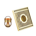 Full Copper Odor Proof Floor Drain, Style: K7002 Gold Dual Use+Magnetic Suspension