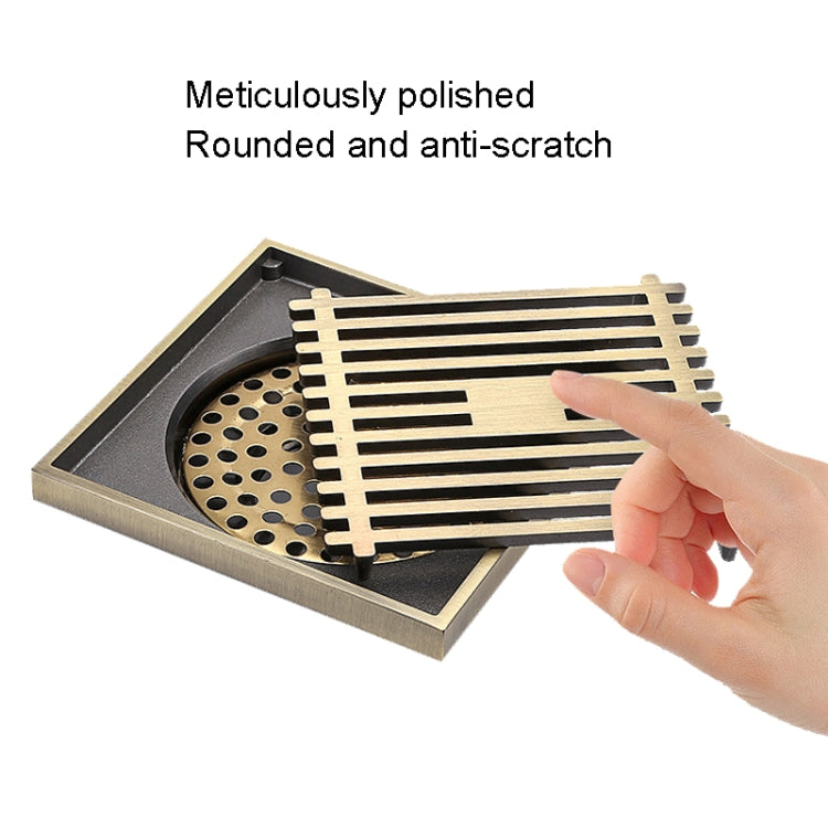 Full Copper Odor Proof Floor Drain, Style: K7004 Chrome Plated Dual Use+Straight Row