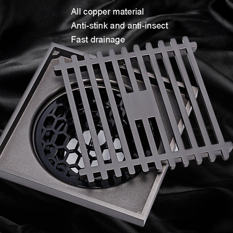 Full Copper Odor Proof Floor Drain, Style: K7007 Nickel Brush Single Use+Straight Row