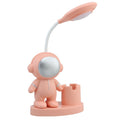 T509 Astronaut Pen Holder Desk Lamp with Pencil Sharpener Function(Pink)