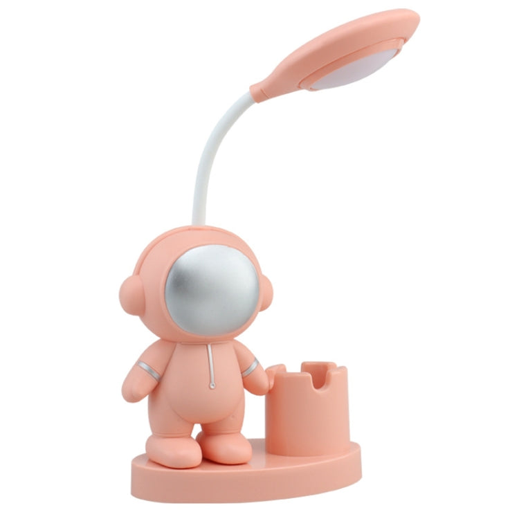 T509 Astronaut Pen Holder Desk Lamp with Pencil Sharpener Function(Pink)