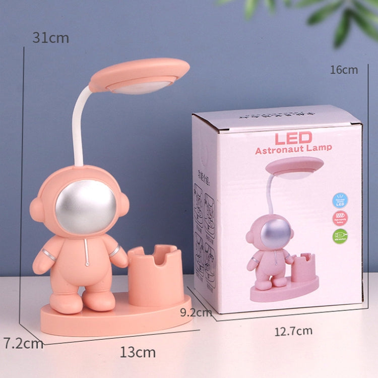 T509 Astronaut Pen Holder Desk Lamp with Pencil Sharpener Function(White)