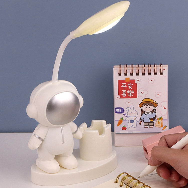 T509 Astronaut Pen Holder Desk Lamp with Pencil Sharpener Function(Pink)