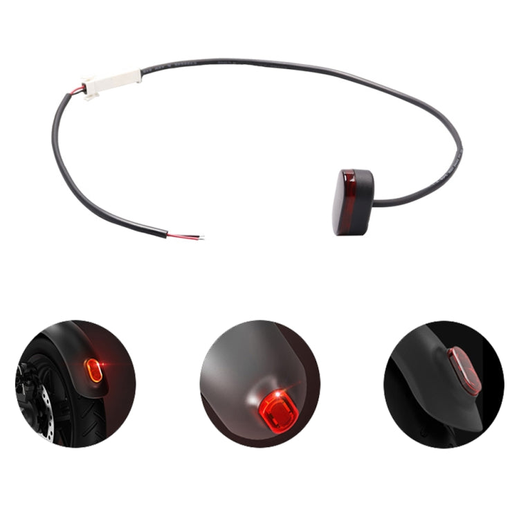 For Xiaomi M365 Electric Scooter Accessories, Fender+Bracket+Taillight, Color: Black With Wrench