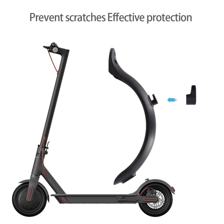 For Xiaomi M365 Electric Scooter Accessories, Fender+Bracket+Taillight, Color: Black Without Wrench