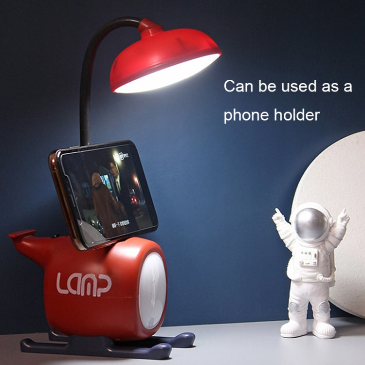 L-220902 LED Cartoon Airplane Rechargeable Eye Protection Learning Desk Lamp(Yellow)