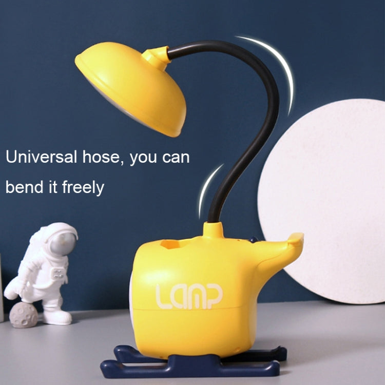 L-220902 LED Cartoon Airplane Rechargeable Eye Protection Learning Desk Lamp(Blue)