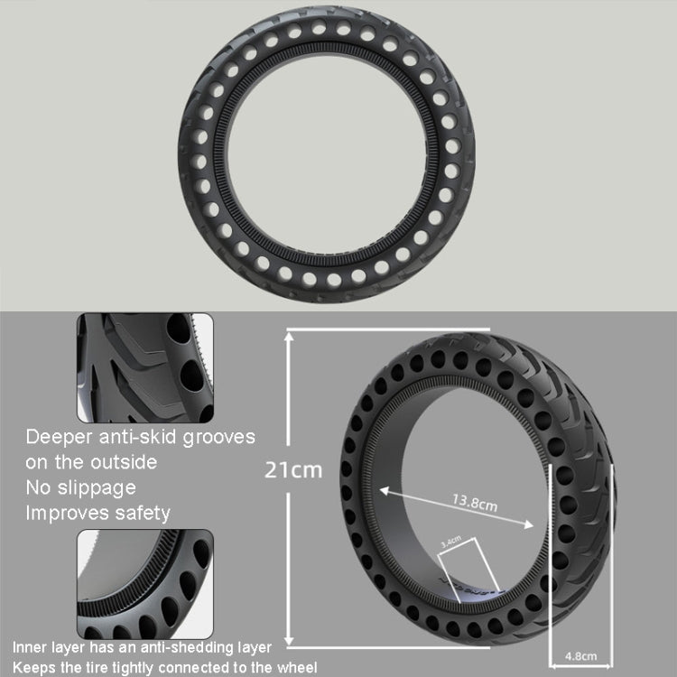 8 inch Electric Scooter Non-slip Honeycomb Outer Tire For Xiaomi M365/M365 Pro /1S/Pro2/Essential(Black)