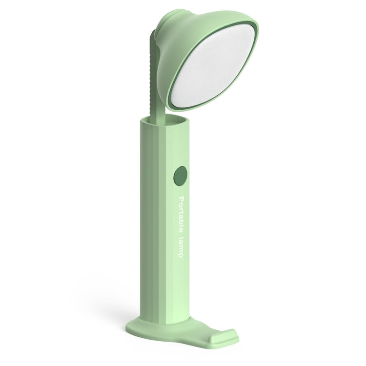 Folding Flashlight Desk Lamp USB Charging Student Dorm Night Light(302-2 Green)