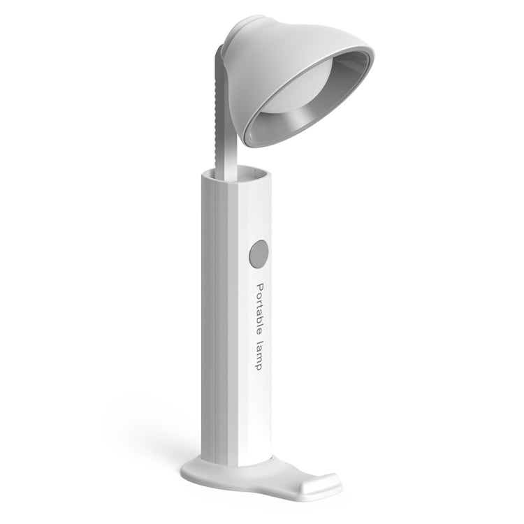 Folding Flashlight Desk Lamp USB Charging Student Dorm Night Light(303-3 Gray)