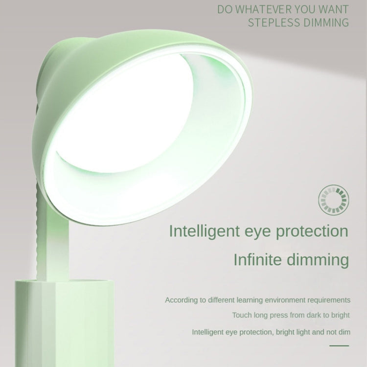 Folding Flashlight Desk Lamp USB Charging Student Dorm Night Light(303-2 Green)