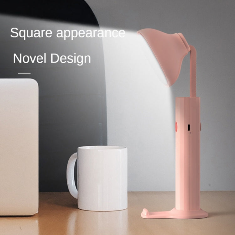 Folding Flashlight Desk Lamp USB Charging Student Dorm Night Light(302-1 Red)