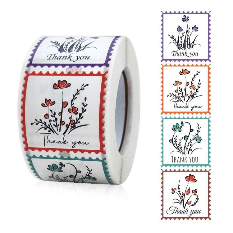 Thank You Square Self-adhesive Gift Food Packaging Seal Sticker Card Label, Size: 38x38mm(K-212-R1)