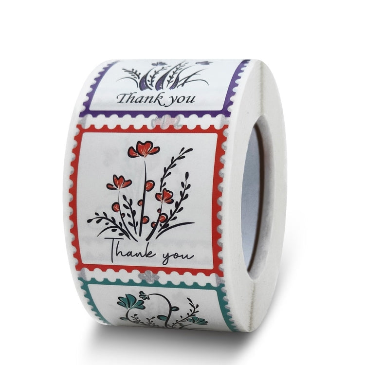 Thank You Square Self-adhesive Gift Food Packaging Seal Sticker Card Label, Size: 38x38mm(K-212-R1)