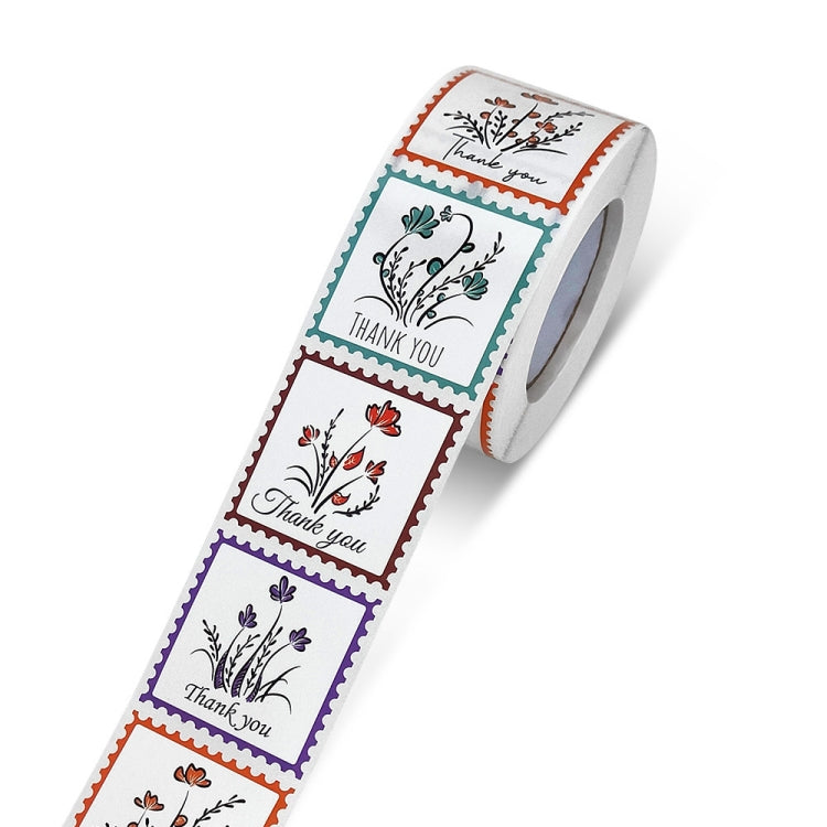 Thank You Square Self-adhesive Gift Food Packaging Seal Sticker Card Label, Size: 38x38mm(K-212-R1)