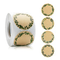 Kraft Paper Flower Plant Sticker Gift Packaging Decoration Sticker, Size: 5.0cm(B-91-50)